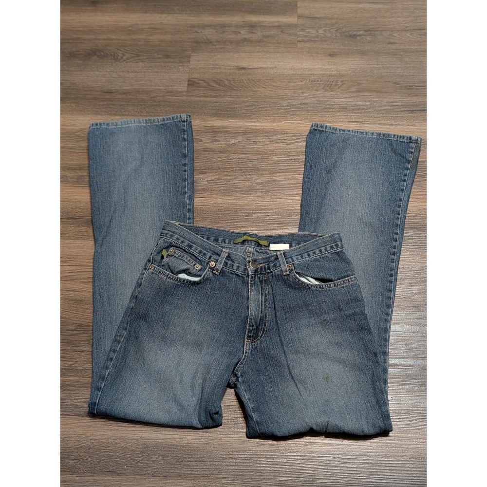 BDG Y2K Medium Wash Blue Denim Bootcut Flare Jeans Mid Rise Slim Fit 28x31.5